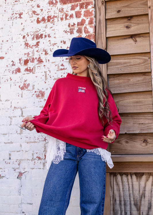 Americana Butter mock neck