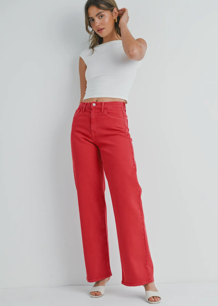 Vintage Red Denim