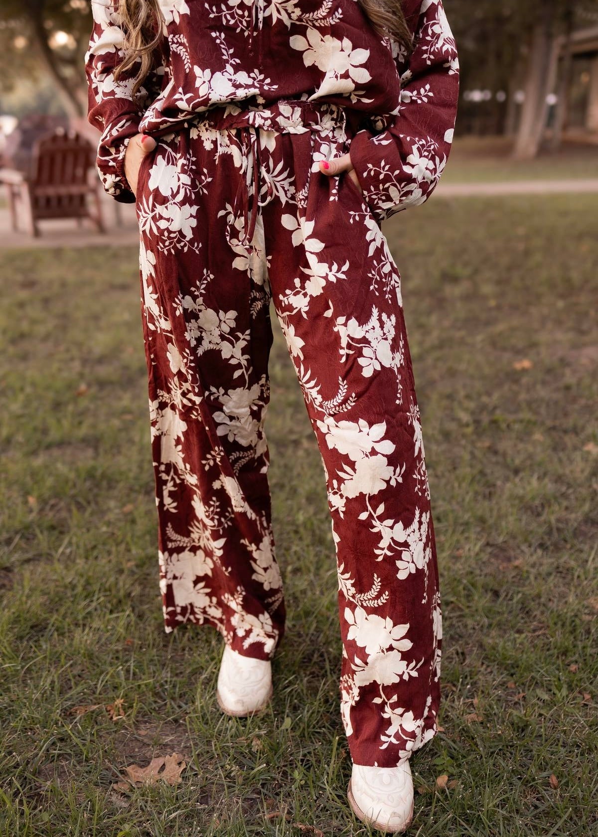 Bordeaux Bloom Pant