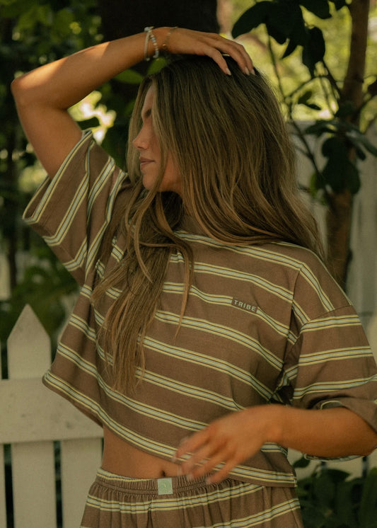 STRIPED BOXY TEE - WAY DOWN SOUTH
