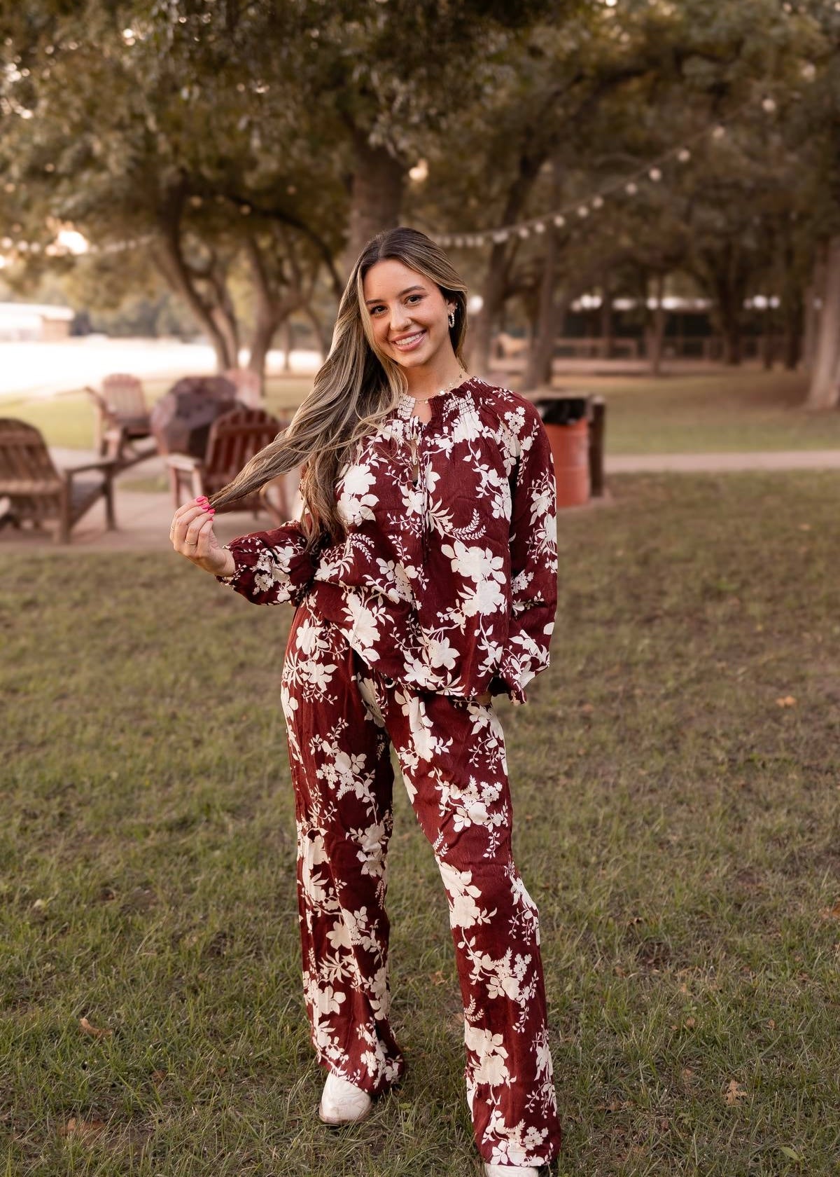 Bordeaux Bloom Pant