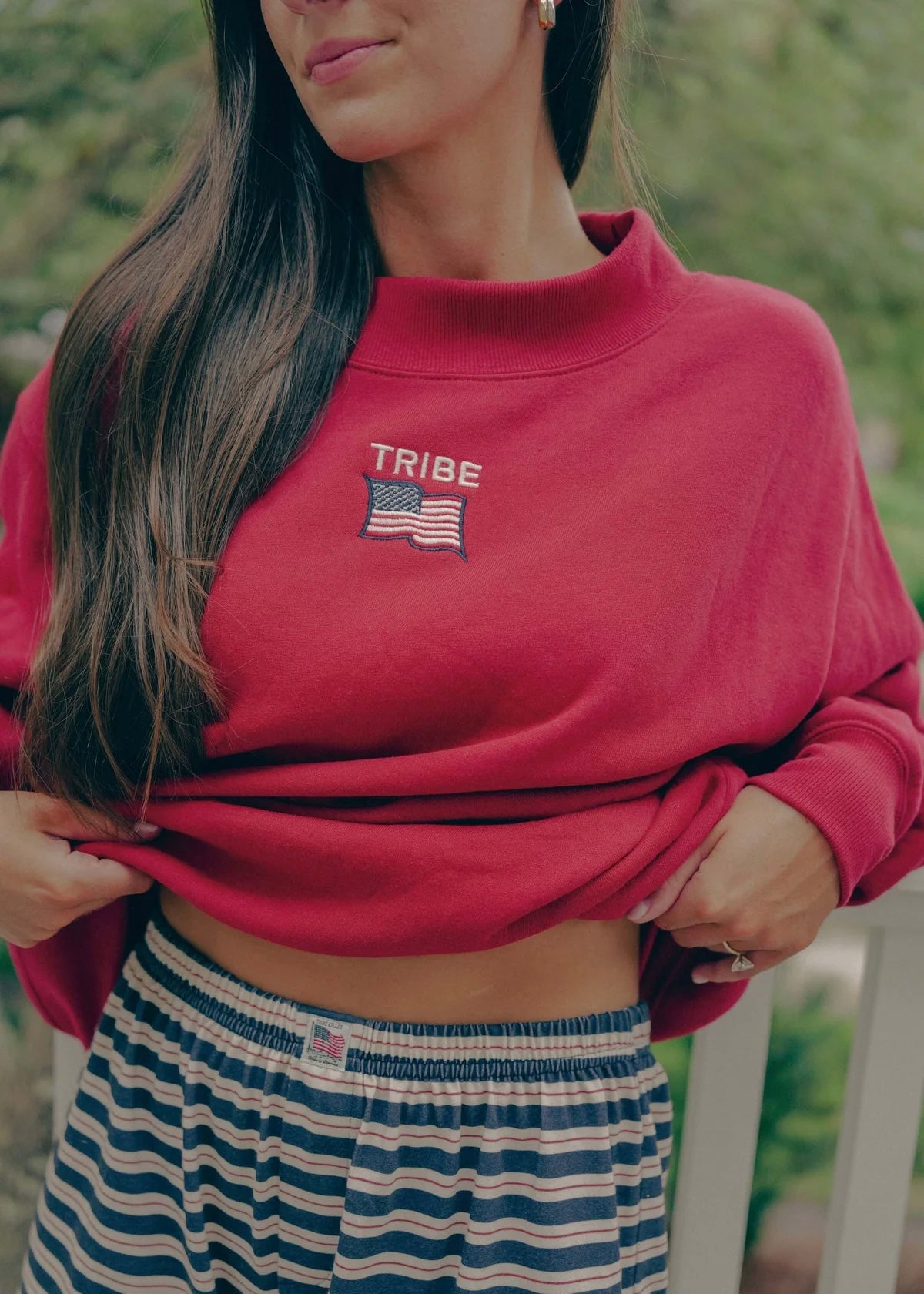 Americana Butter mock neck