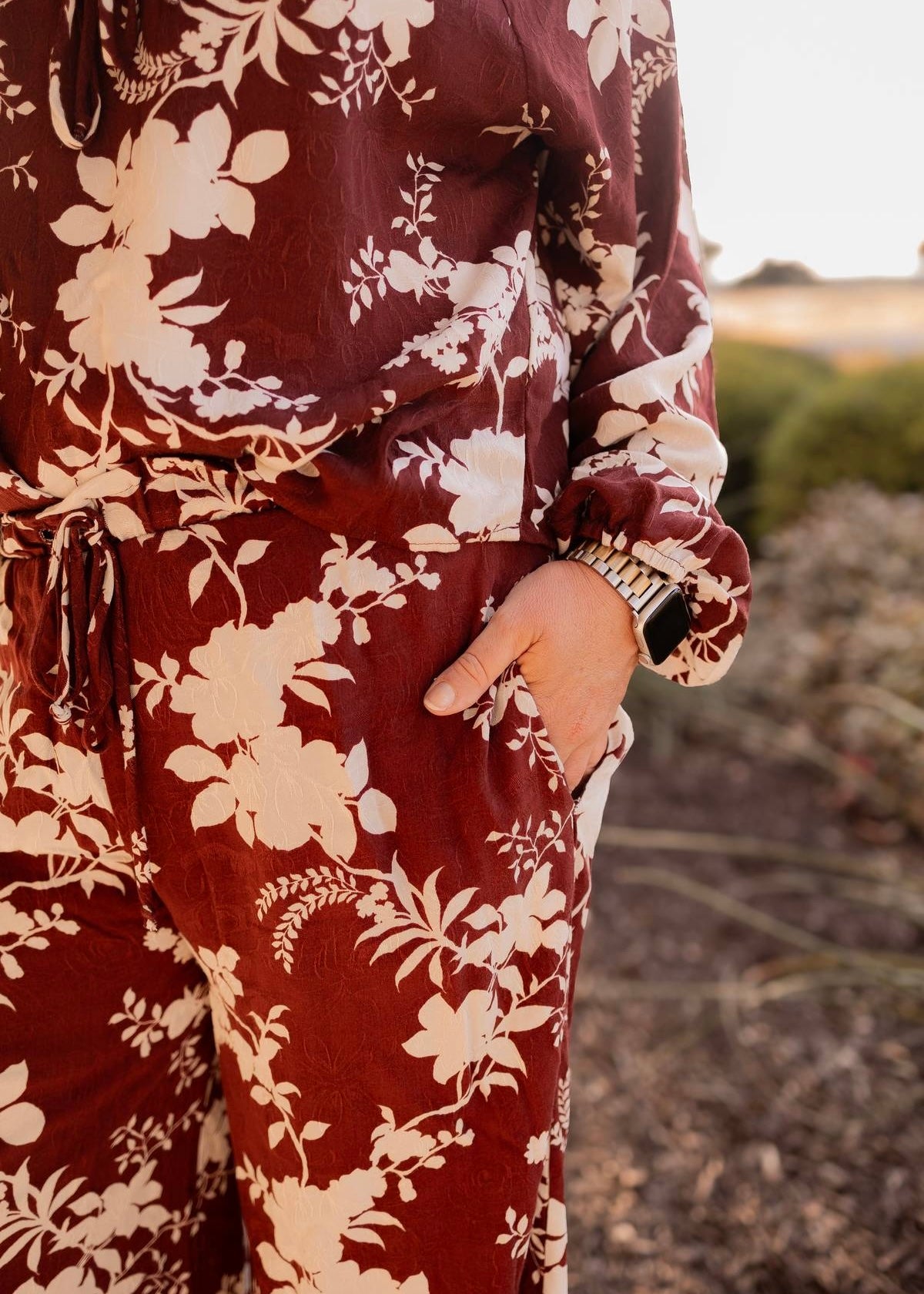 Bordeaux Bloom Pant