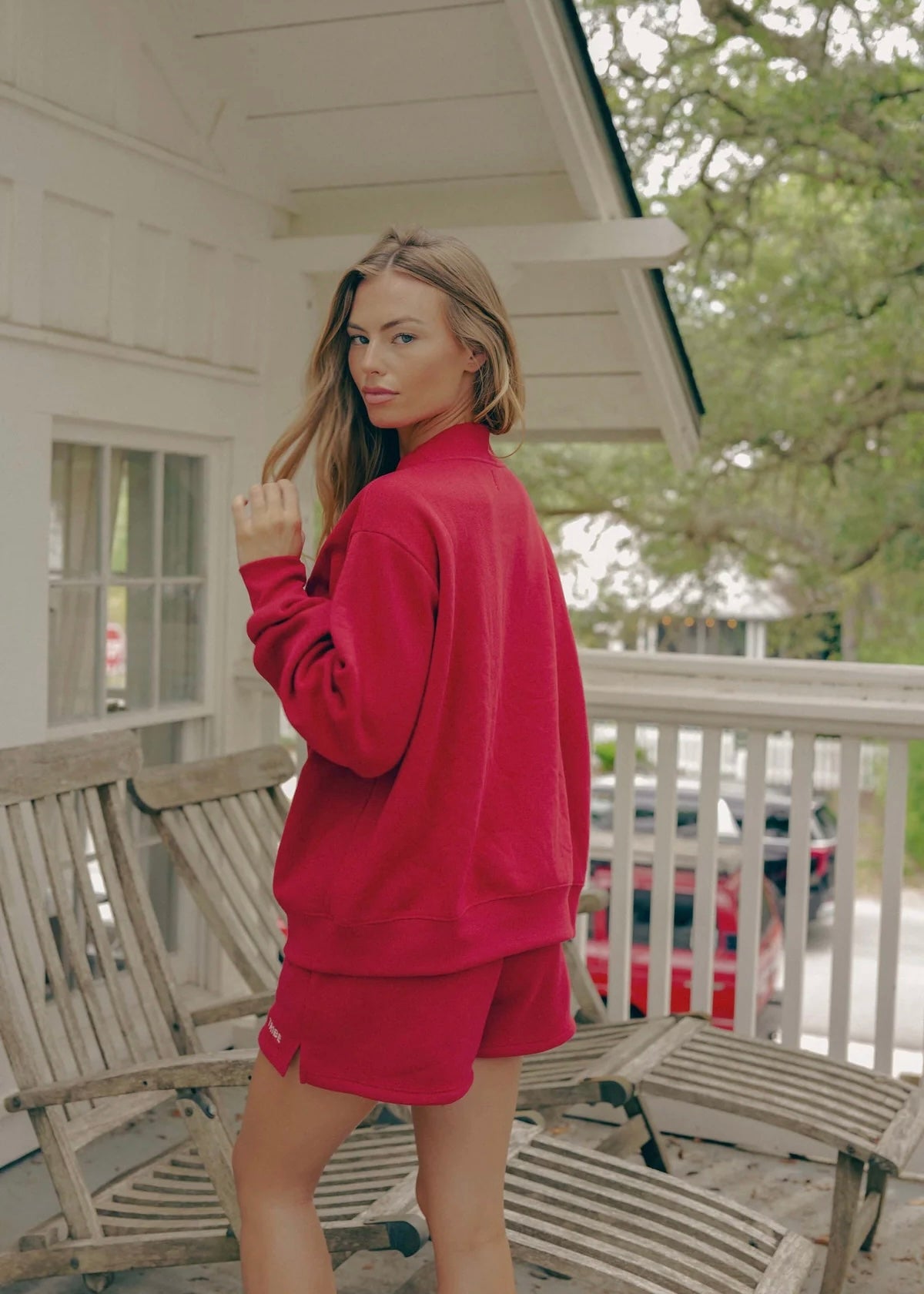 Americana Butter mock neck