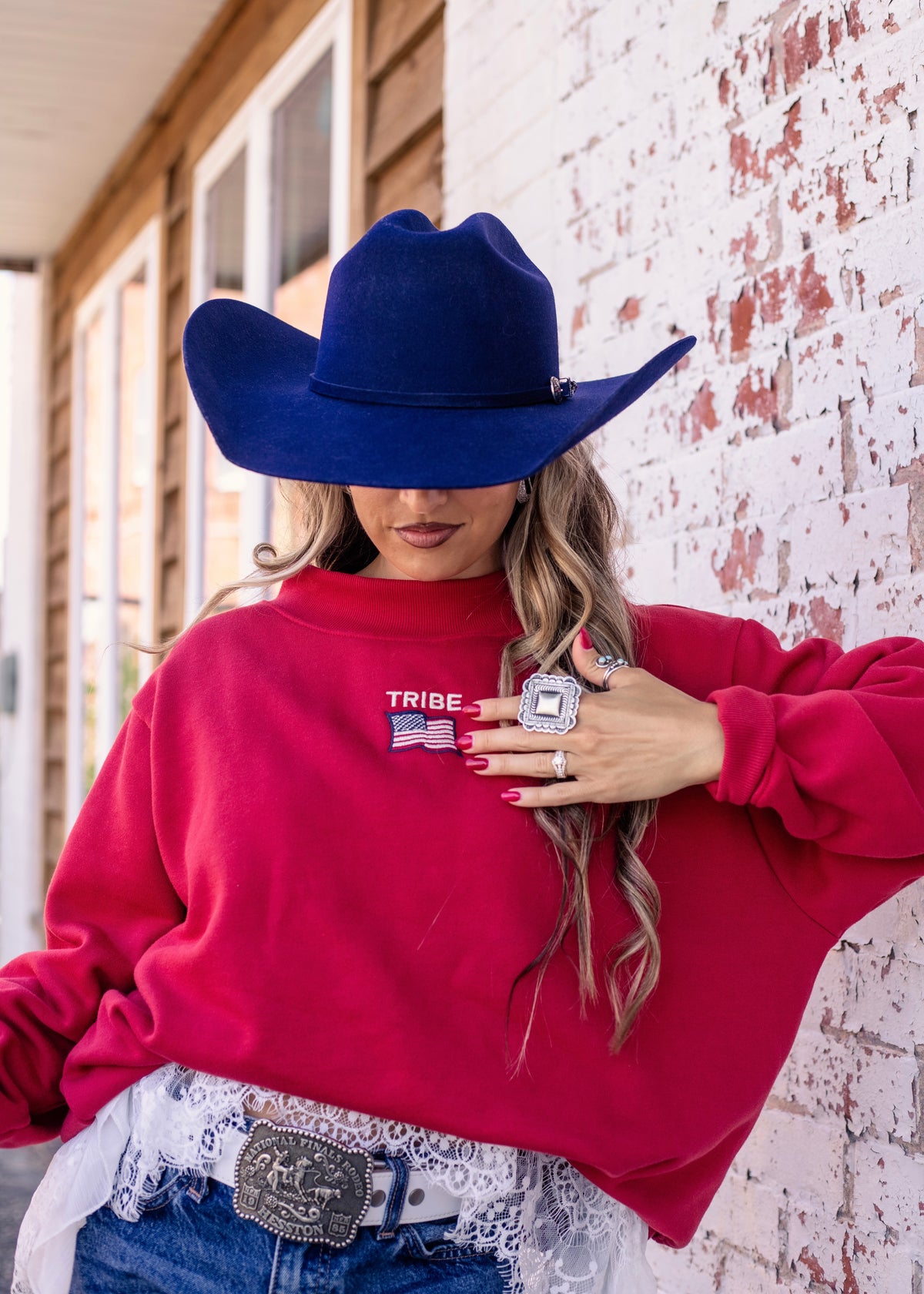 Americana Butter mock neck