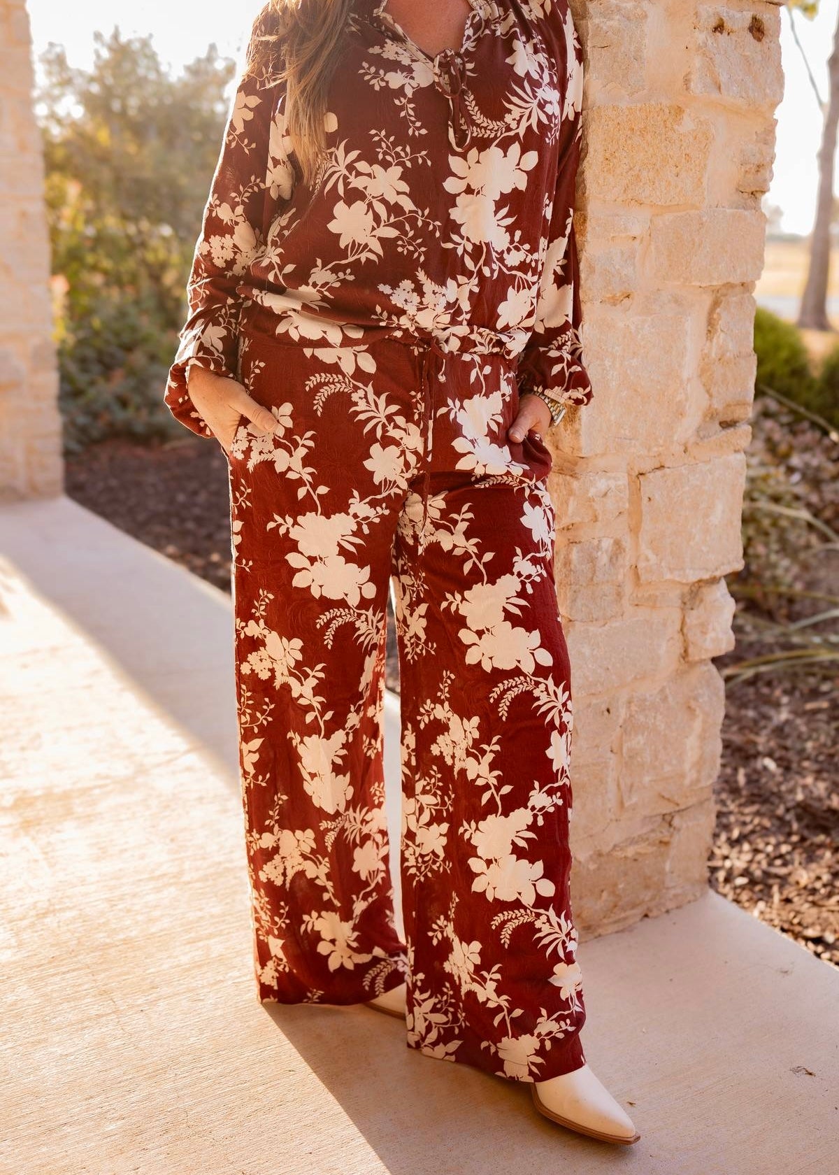 Bordeaux Bloom Pant