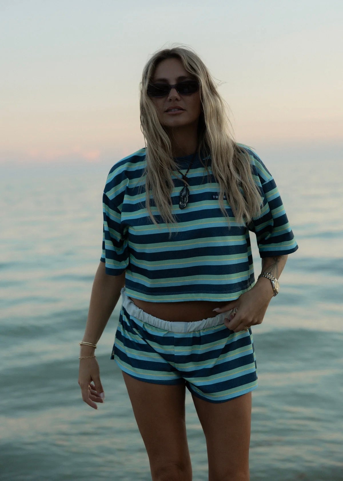 STRIPED BOXY TEE - WAY DOWN SOUTH