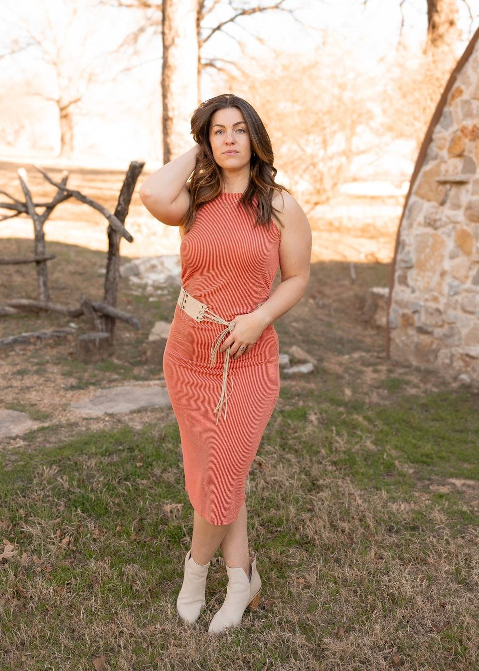 Willow Ruched Midi Dress